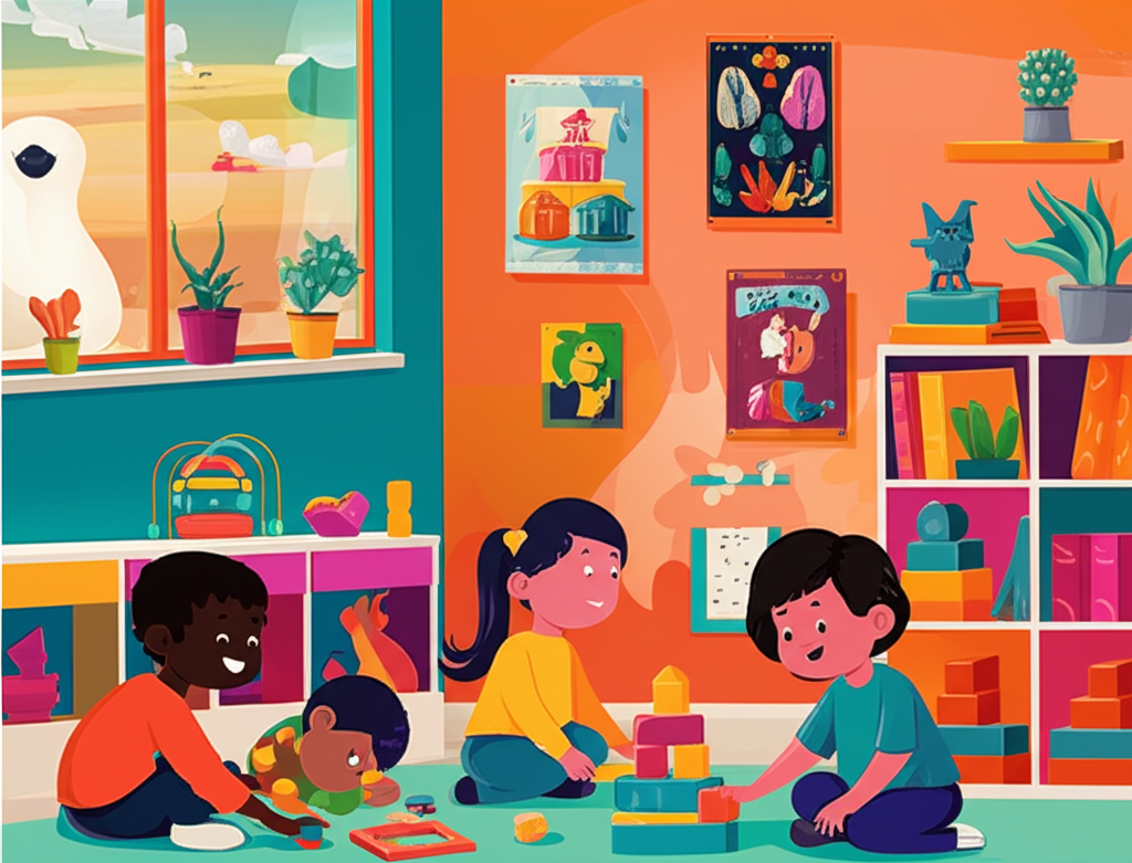 Children learning and playing at Kautilya Global School